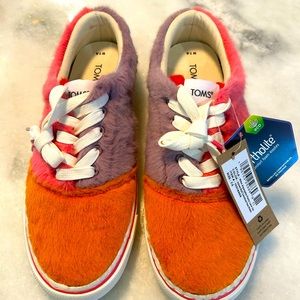 TOMS ALPARGATA FENIX lace up shoes Multicolored faux mohair